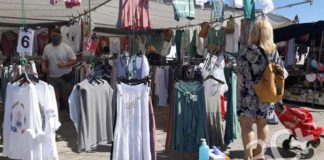 El Mercadillo de Tres Cantos en instalación provisional por el COVID, 5 meses después mercadillo