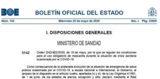 Ahora ya sí sirve usar mascarilla (tanto de las regaladas por el Ministerio o por la Comunidad) Ahora mascarilla obligatoria