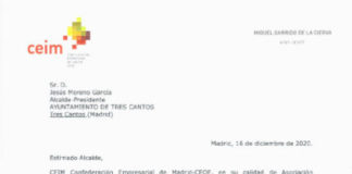 El Ayuntamiento reduce la presión fiscal sobre las empresas de Tres Cantos carta