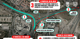 Hasta el 31 de agosto se reduce un carril en el tramo de la M-30 Avda. Ilustración/M-607 por las obras del Nudo Norte