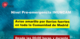 Madrid en alerta ante la previsión de posibles inundaciones por fuertes lluvias a partir de esta noche