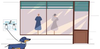 El Ayuntamiento de Tres Cantos instala placas con mosquetones para atar a los perros en las puertas de comercios y edificios municipales