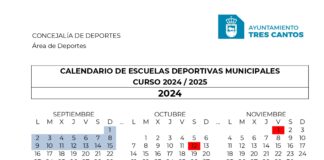 Calendario escuelas deportivas curso 2024/2025