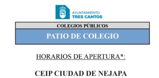 Horarios de apertura de los patios de colegio