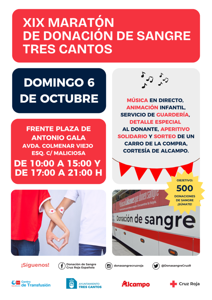 XIX Maratón de Donación de Sangre en Tres Cantos