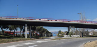 SemiCorte en el ramal de incorporación a la M-607 sentido Madrid, en el enlace Sur de Tres Cantos, para cambiar las barreras