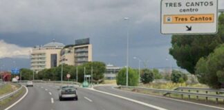 Corte de día de la salida 23 a Tres Cantos Centro, el 30 y 31 de enero y el 3 de febrero