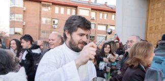 Las mascotas tricantinas bendecidas por san Antón