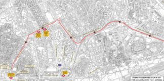 Recorrido modificado en las líneas 712, 713, 716 y 717 por las obras en Parque Castellana